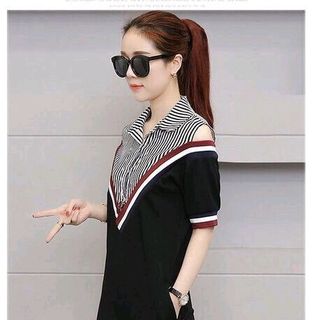 ĐẦM ÔM HỞ VAI ĐÔ SỌC