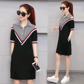 ĐẦM ÔM HỞ VAI ĐÔ SỌC