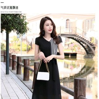 ĐẦM VOAN TAY CON PHỐI SỌC