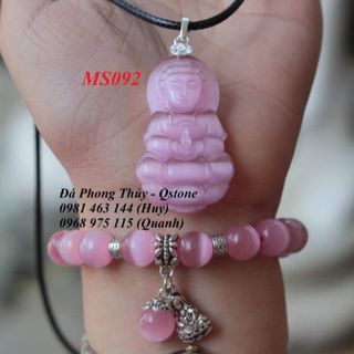 COMBO PHẬT QUAN ÂM VÀ VÒNG TAY ĐÁ MẮT MÈO