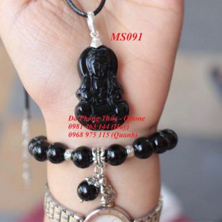 COMBO PHẬT QUAN ÂM VÀ VÒNG TAY ĐÁ MẮT MÈO