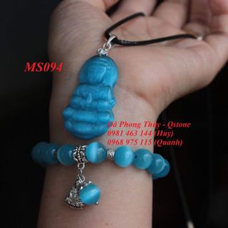 COMBO PHẬT QUAN ÂM VÀ VÒNG TAY ĐÁ MẮT MÈO