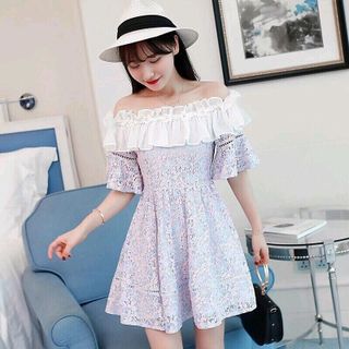 Đầm ren bẹt vai - HN