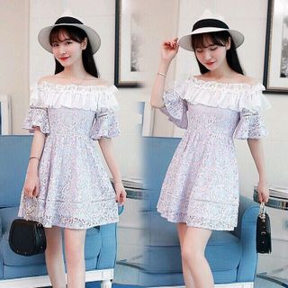 Đầm ren bẹt vai - HN