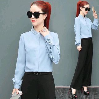 ÁO CỔ TRỤ KẾT HẠT TAY PHỐI BÈO