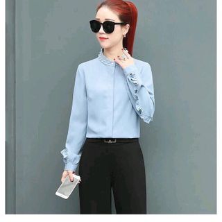 ÁO CỔ TRỤ KẾT HẠT TAY PHỐI BÈO