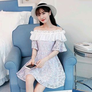 Đầm ren bẹt vai - HN