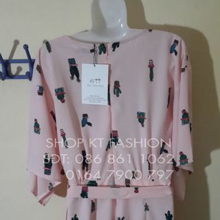 BỘ JUMPSUIT LIỀN QUẦN NGẮN HOẠ TIẾT HOA XƯƠNG RỒNG
