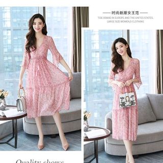 ĐẦM VOAN HOA XẺ TÀ KÈM ĐẦM LÓT TRONG