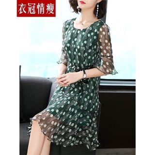 ĐẦM LỤA TAY LOE CỘT EO DUYÊN DÁNG