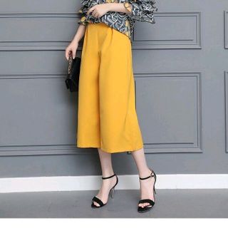 SET ÁO IN HOA VÀNG QUẦN ÁO RỘNG