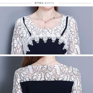 ĐẦM SUÔNG TAY LOE PHỐI REN CÁCH ĐIỆU