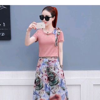 SÉT BỘ QUẦN ỐNG RỘNG KÈM NỊT