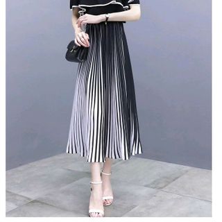 SET ÁO RỚT VAI CHÂN VÁY SỌC DẬP LY