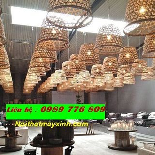 Đèn nơm tre đèn treo mây tre mua đèn mây ở tphcm