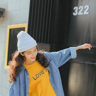 Aó khoác jeans over size sành điệu