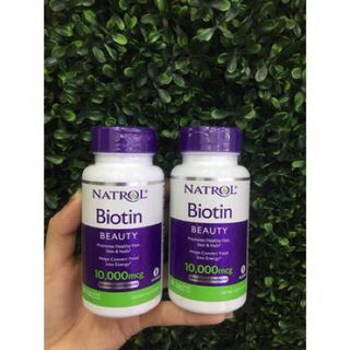 Viên uống ngăn rụng tóc mọc tóc biotin 10000mcg natrol