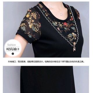 ĐẦM SUÔNG PHỐI VOAN LỤA IN HOA KÈM PHỤ KIỆN