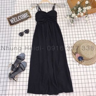 Đầm maxi nhíu ngực