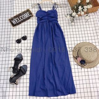 Đầm maxi nhíu ngực
