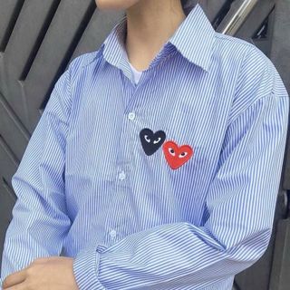 Sơ mi Tim sọc xanh