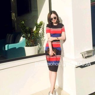 ĐẦM THUN LEN SỌC BODY