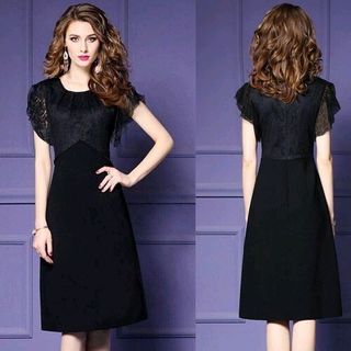 ĐẦM REN CÁNH TIÊN REN PHỐI HẠT CHÂU