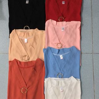 Áo Cổ Tim Nơ Khoen Tròn