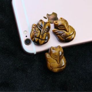 mặt dây chuyền hồ ly đá mắt hổ