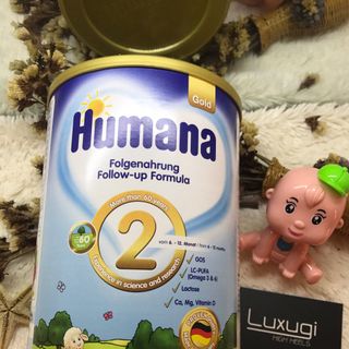 Sữa bột Humana Gold số 1 hoặc 2 hoặc 3 cho bé từ sơ siinh đến 9 tuổi tuổi loại 800g