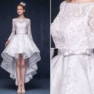ĐẦM XÒE PHỒNG ĐUÔI TÔM TAY DÀI VỀ LẠI SLL TRẮNG TINH NHA KHÁCH