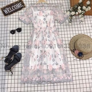 Maxi hoa nổi Mẫu công chúa bánh bèo đây
