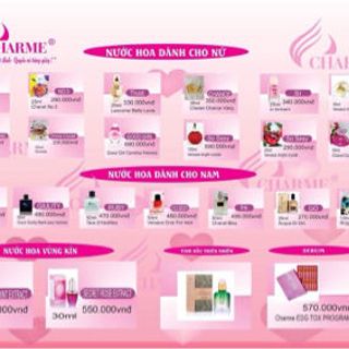 Nước Hoa Charme - Hương thơm lưu giữ 8-12 tiếng