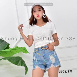Quần short jean hình Có 3 hình