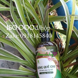 Cốt gừng quế chi xoa bóp giảm mỡ và nhức mỏi cho mẹ sau sinh