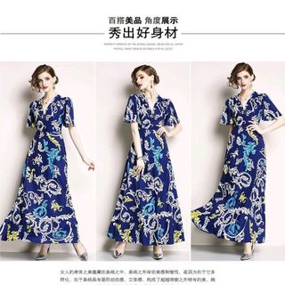 ĐẦM XÒE CỔ V ĐÍNH HẠT CON BƯỚM