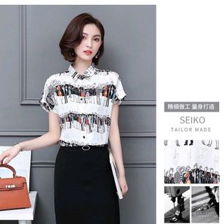 SÉT ÁO HOẠT TIẾT NGƯỜI CHÂN VÁY BÚT CHÌ