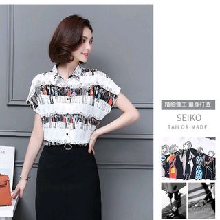 SÉT ÁO HOẠT TIẾT NGƯỜI CHÂN VÁY BÚT CHÌ
