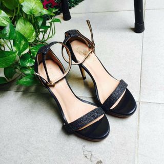 Sandal cao gót kim tuyến 11p
