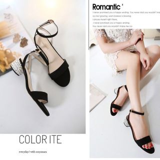 Sandal quai ngang gót cách điệu SD425