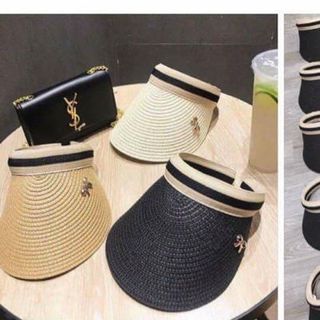 mũ cói lưỡi trai không chóp vành rộng có thể điều chỉnh cỡ