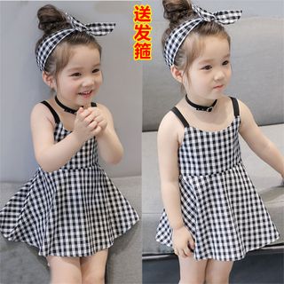 váy hoa caro thời thượng cho bé
