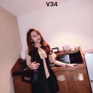 Đầm phối voan
