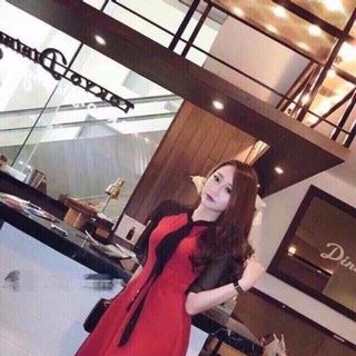 Đầm phối voan