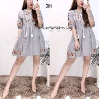 ĐẦM SỌC BABYDOLL QC
