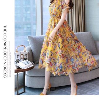 ĐẦM MAXI KHOÉT VAI HOẠ TIẾT ĐỘC ĐÁO