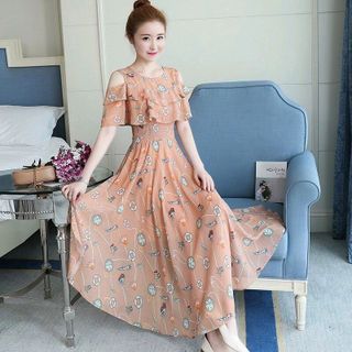 ĐẦM MAXI RỚT VAI PHỐ BÈO