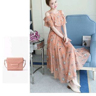 ĐẦM MAXI RỚT VAI PHỐ BÈO