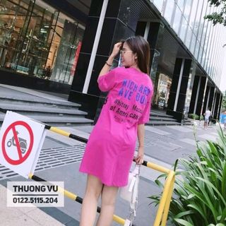 ĐẦM THUN THÊU CHỮ QC