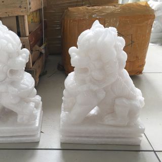 Lân 30 cm đá trắng đẹp - MSP 833